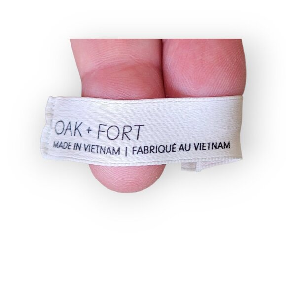 Oak + Fort Sage Green Sleeveless Cotton Dress M - Picture 6 of 11